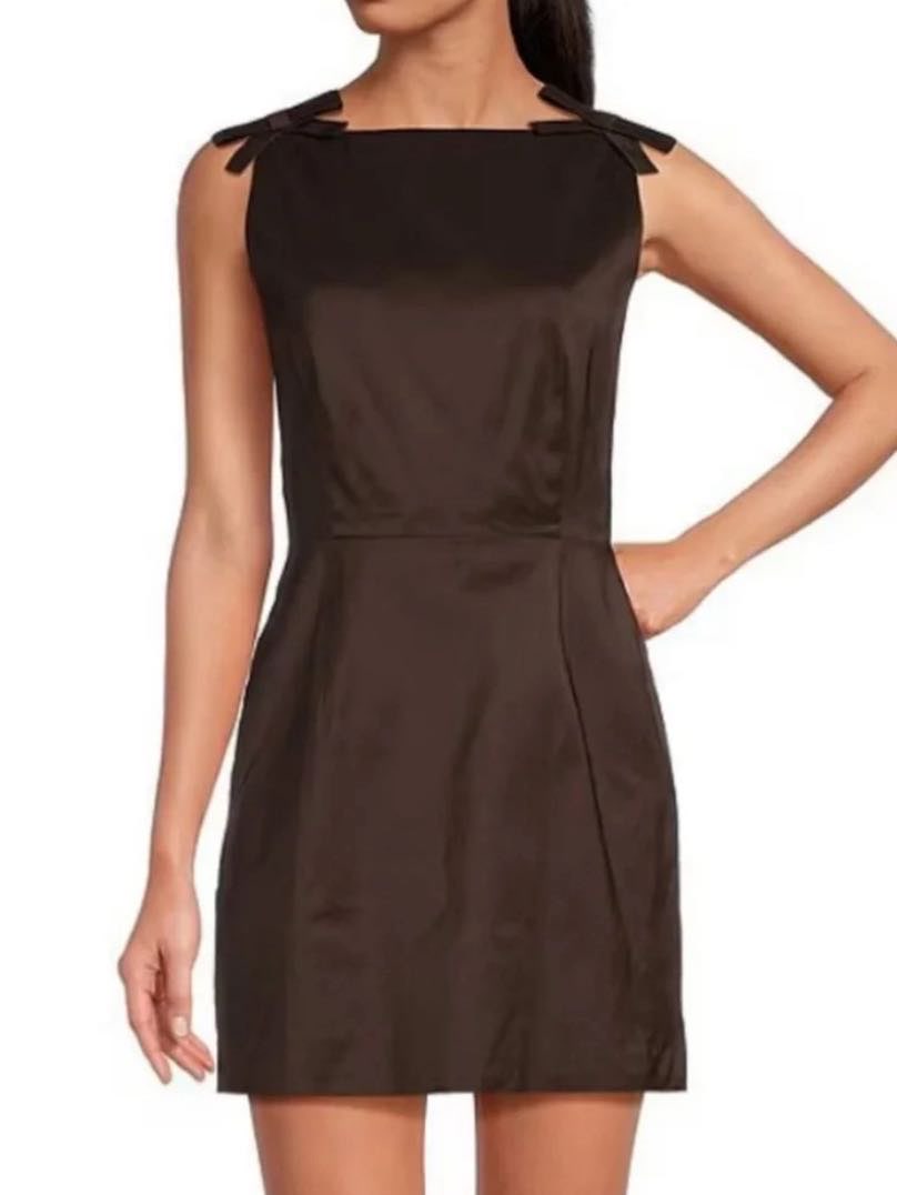 Gianni Bini X Lilly Sisto Chocolate Brown Backless Dress