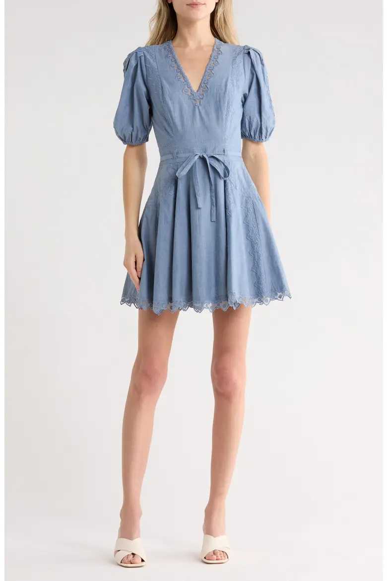 Ulla Johnson Camila lace-trimmed cotton minidress