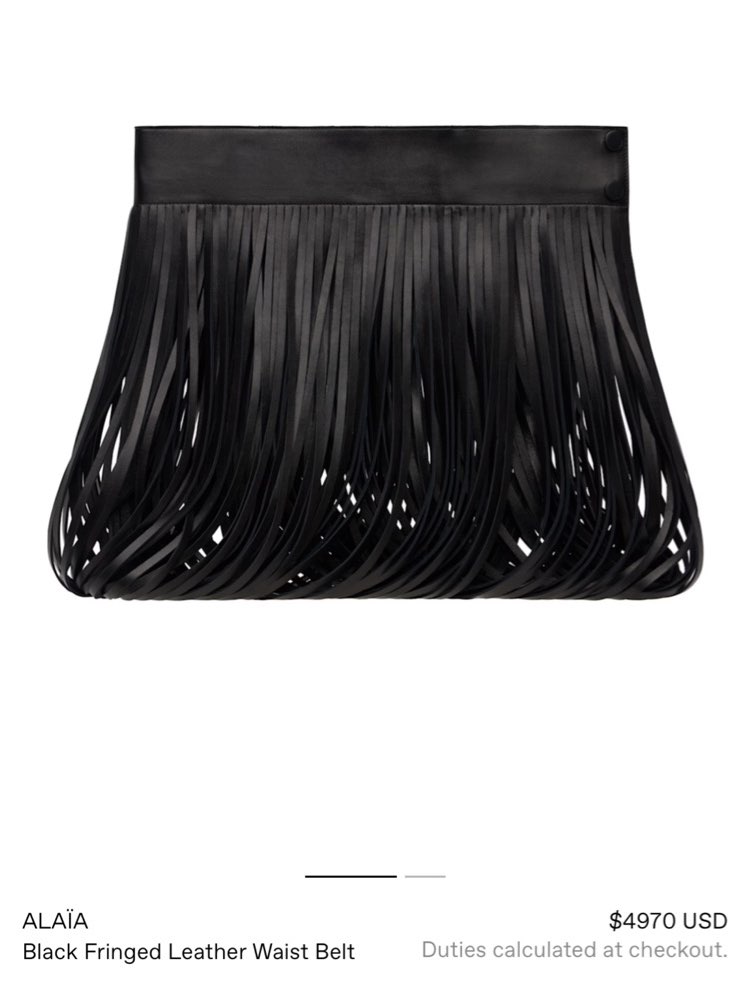 Black Faux Leather Fringe Mini Skirt