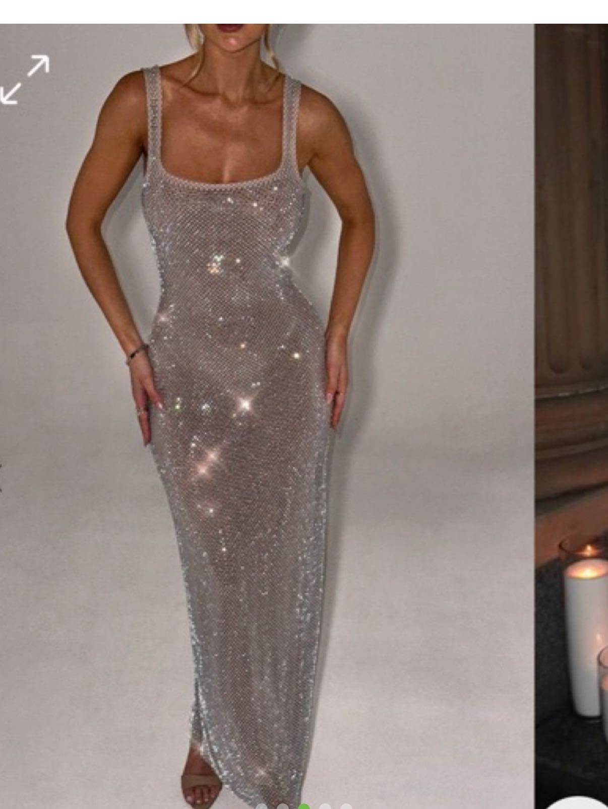 Babyboo Petra silver sparkle dress