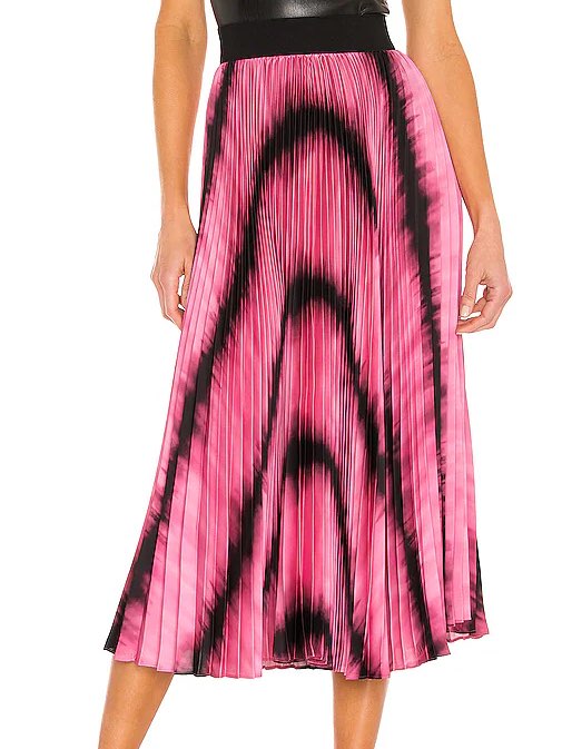 Katz Sunburst Pleated Midi Skirt