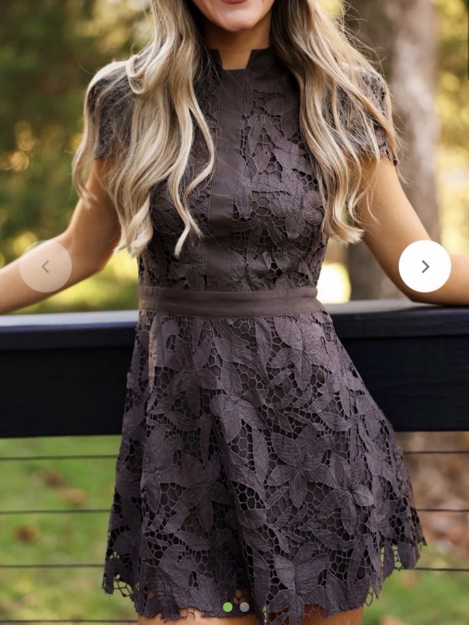 Lace Overlay Mini Dress