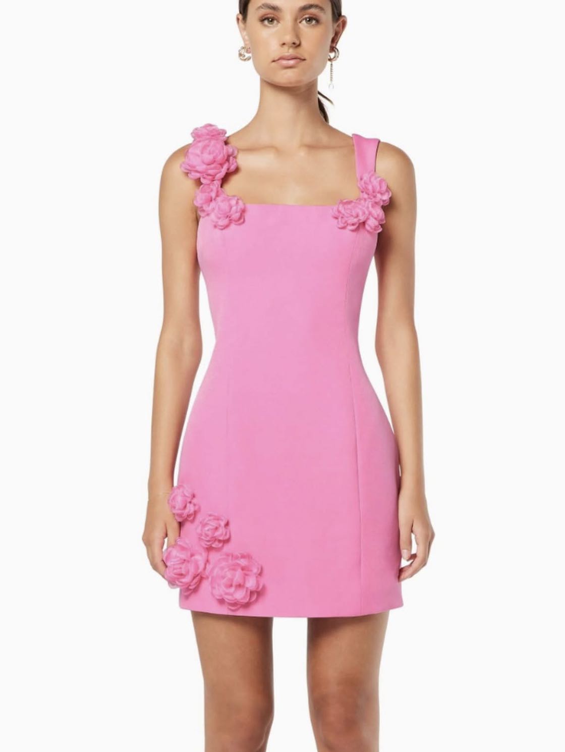 ELLIATT pink flower mini dress