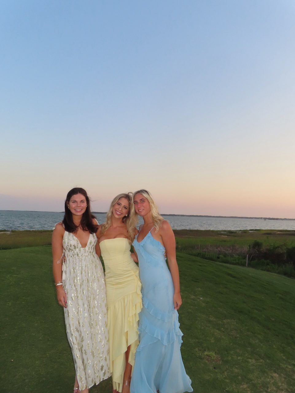 White & gold maxi