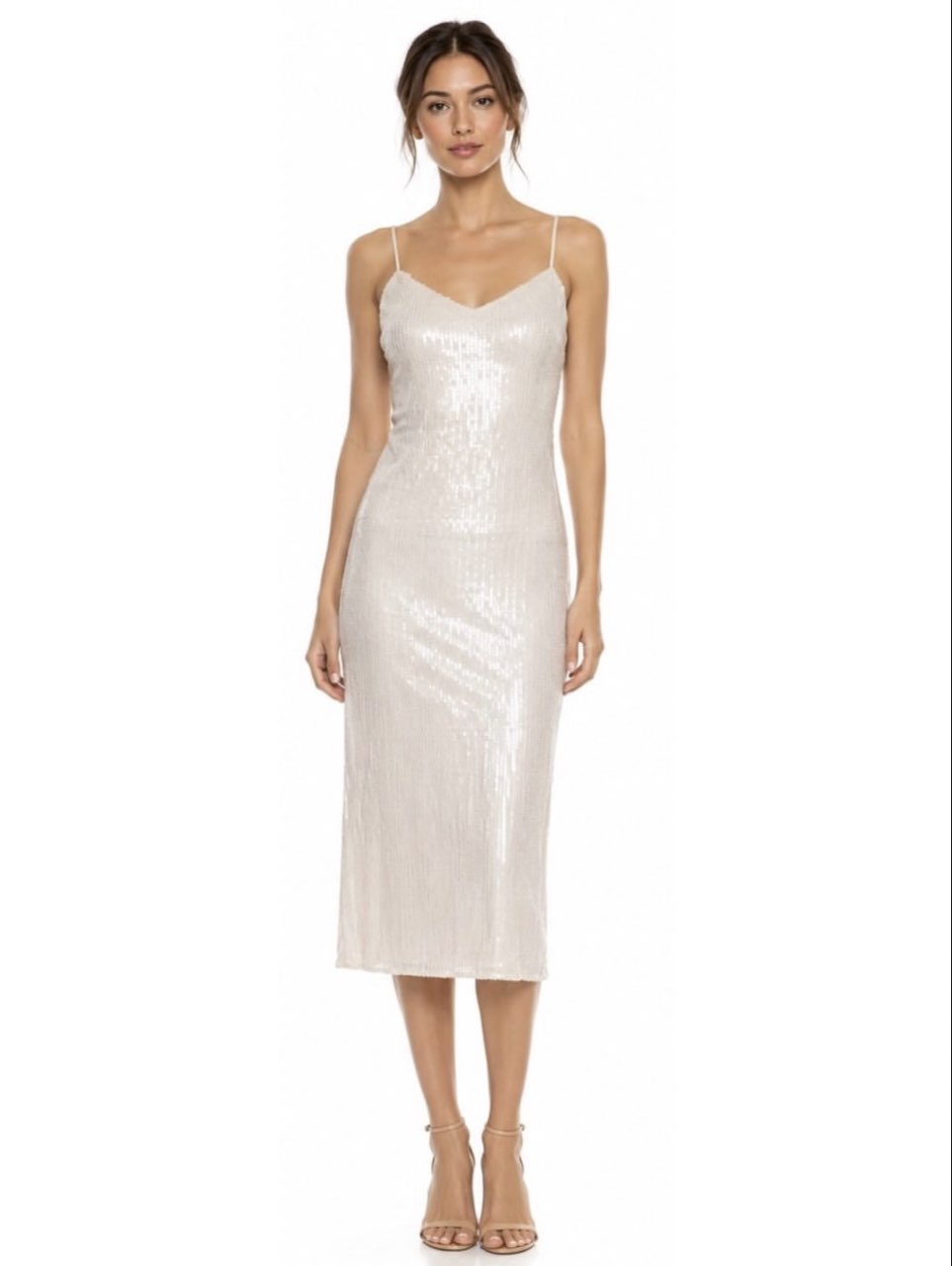 Sequin Midi Slip Dress