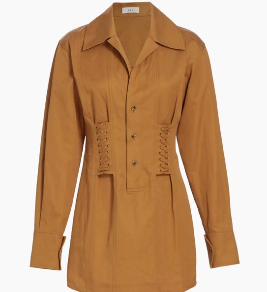 A.L.C. Corset Waist Shirt Dress