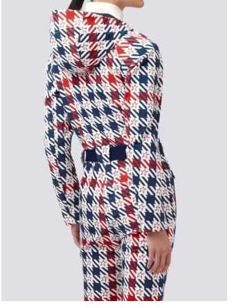 Red, White & Blue Houndstooth Ski Jumpsuit