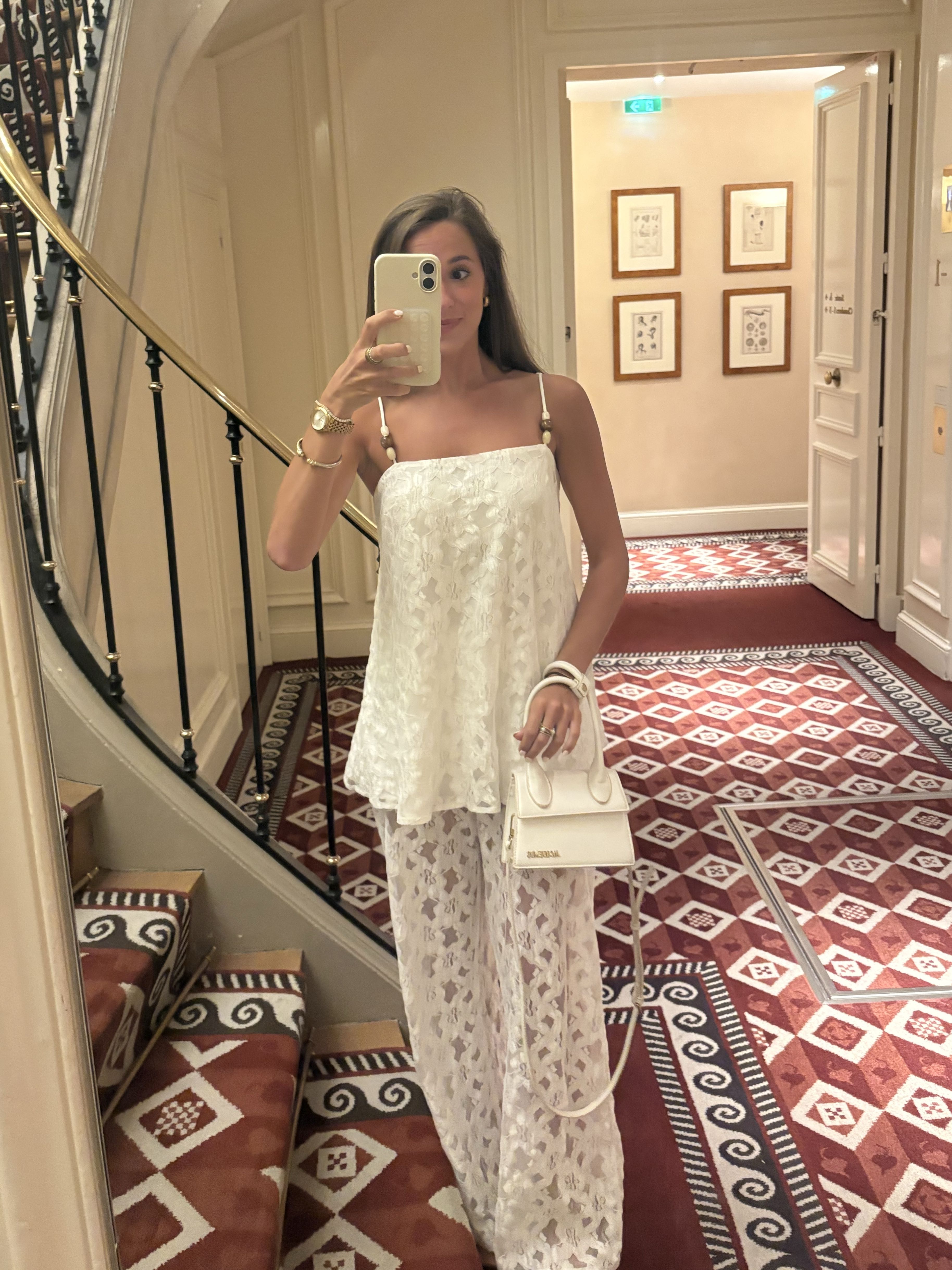 White Lace Two Piece Set
