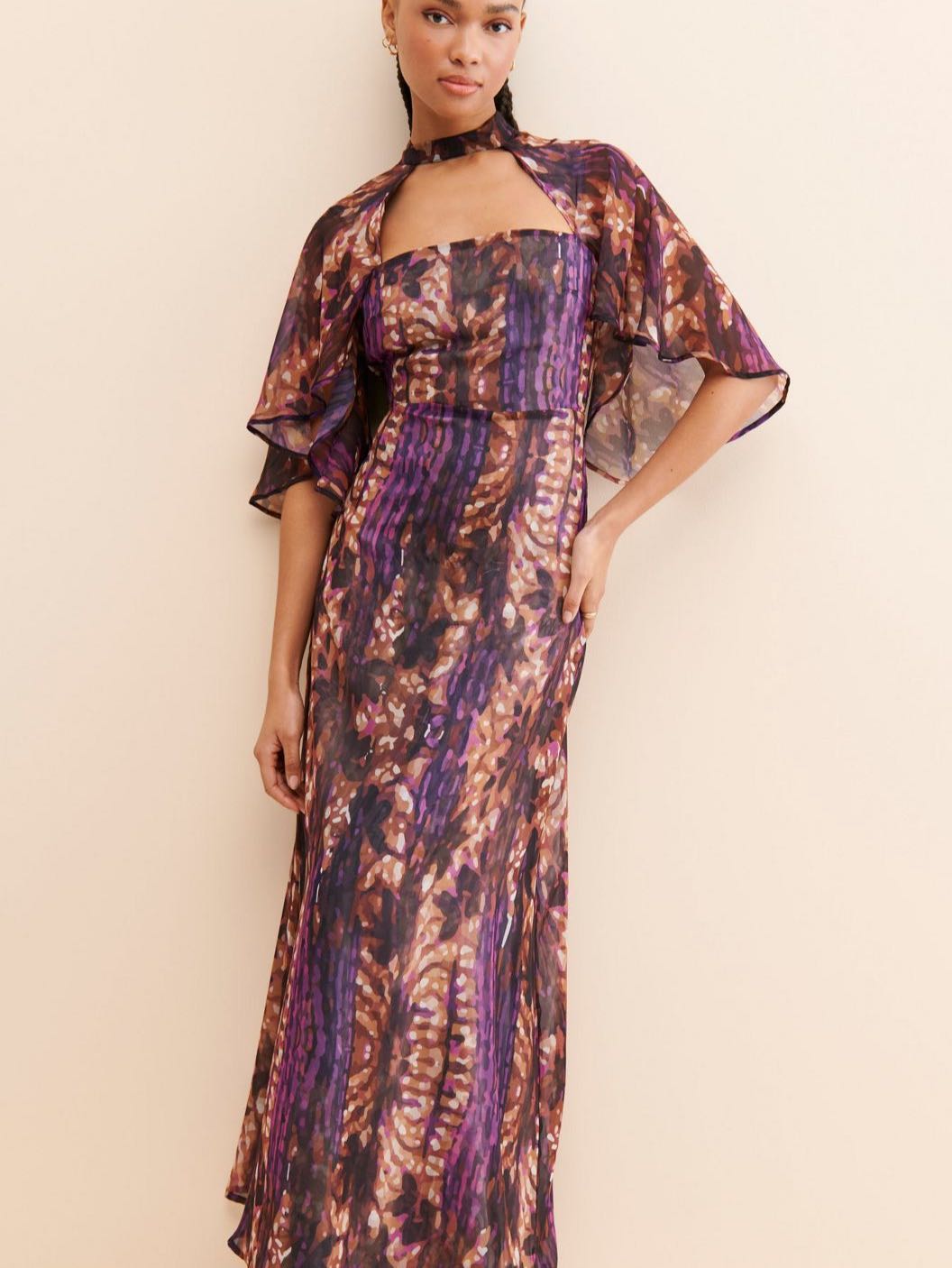Dye print formal dress