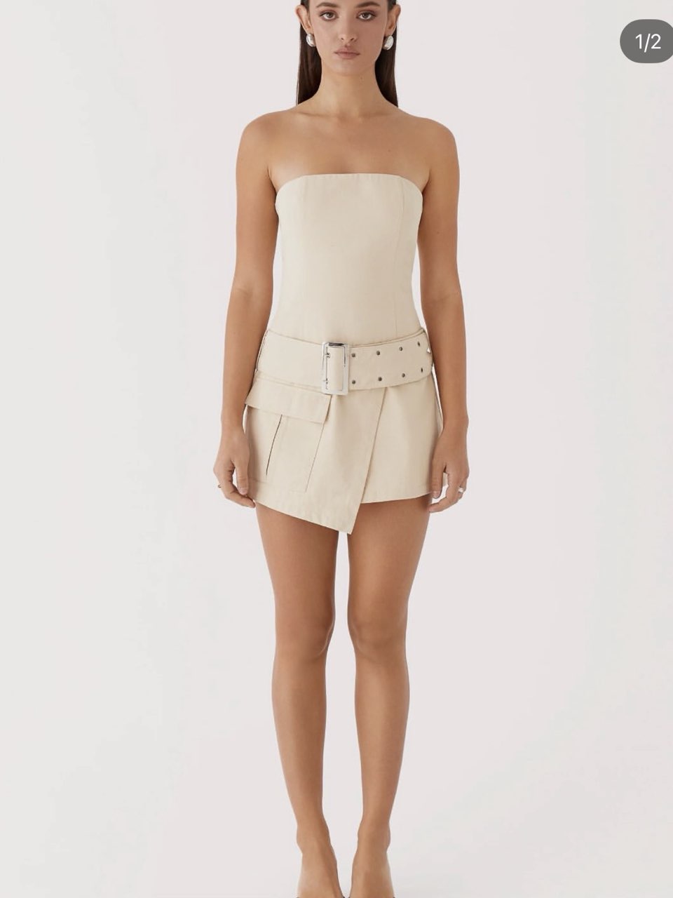 Tan mini dress