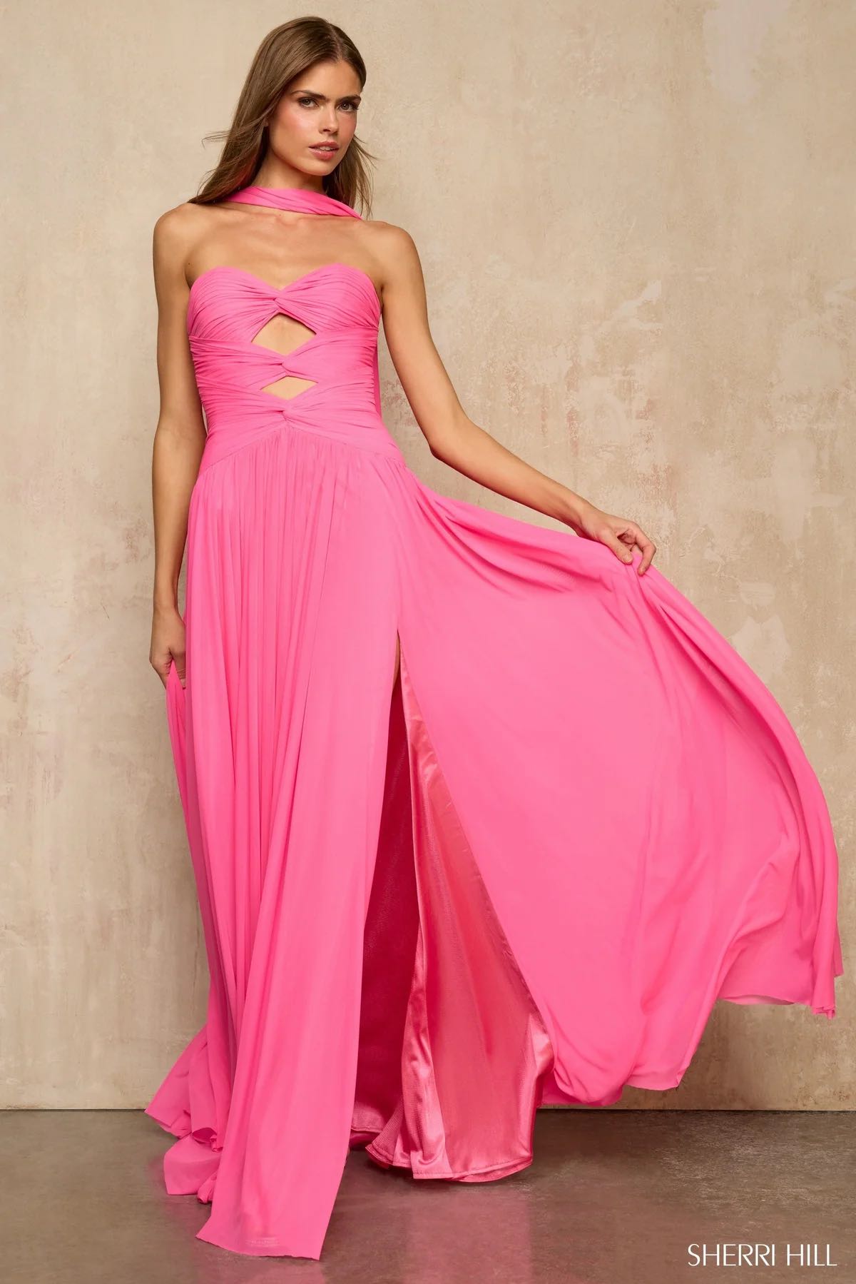 Sherri Hill hot pink gown