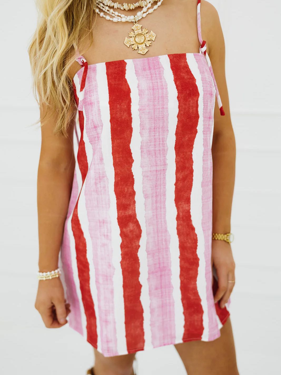 Striped mini dress