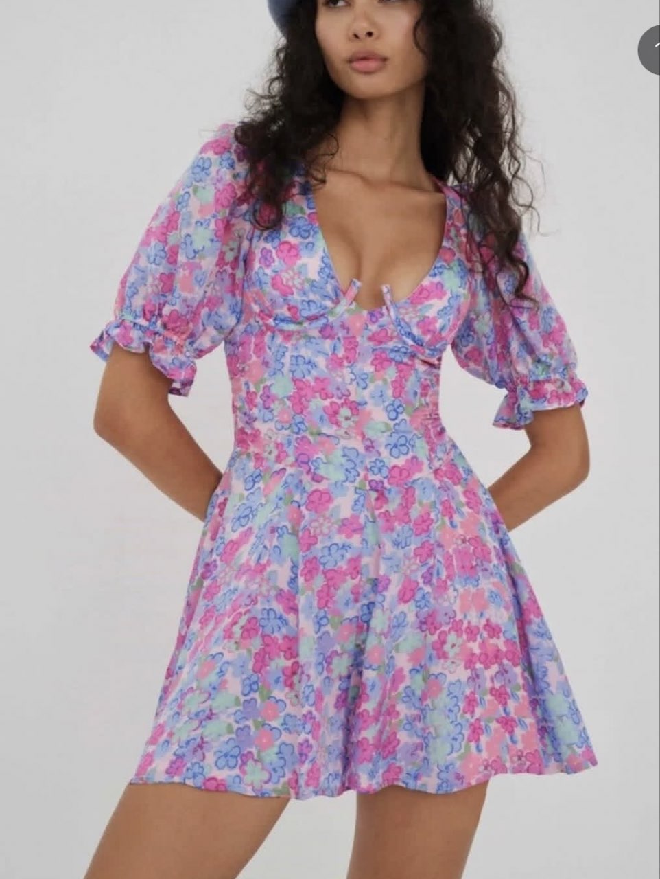 For Love & Lemons Maeve Floral Mini Dress
