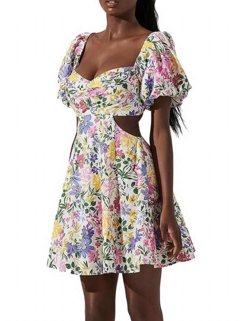 Flower Cut Out Dress