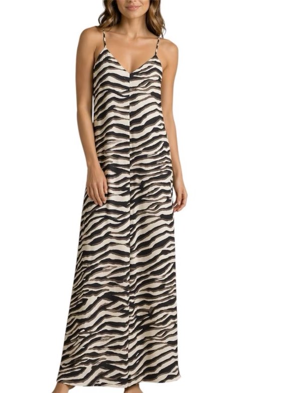 Silky Twill A-Line Maxi Dress
