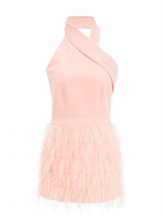 Pink Feather Dress