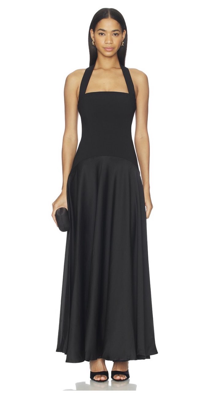 Square neck maxi dress