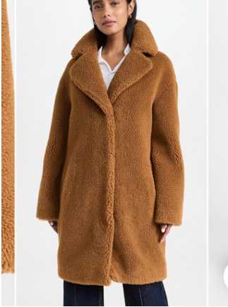 Brown Faux Shearling Teddy Coat