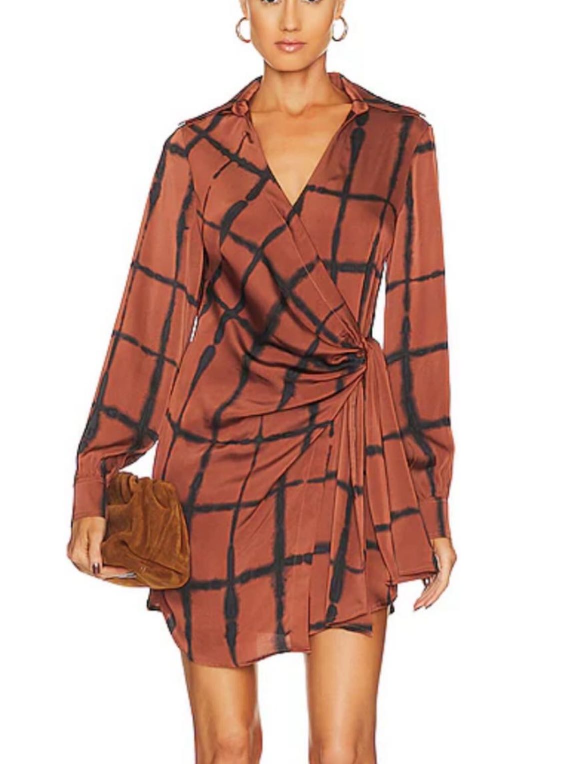 Brown mini dress