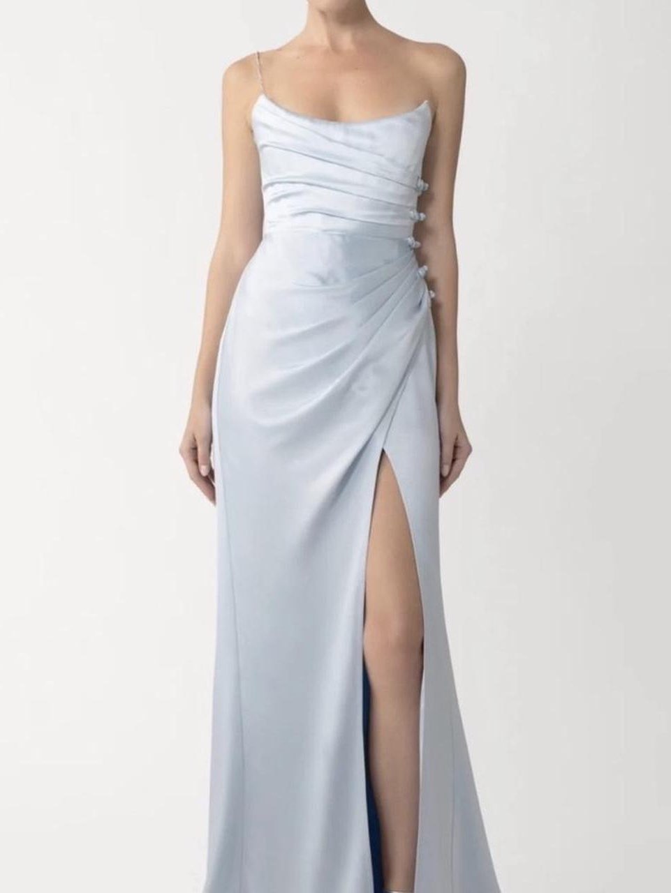 Light blue satin gown