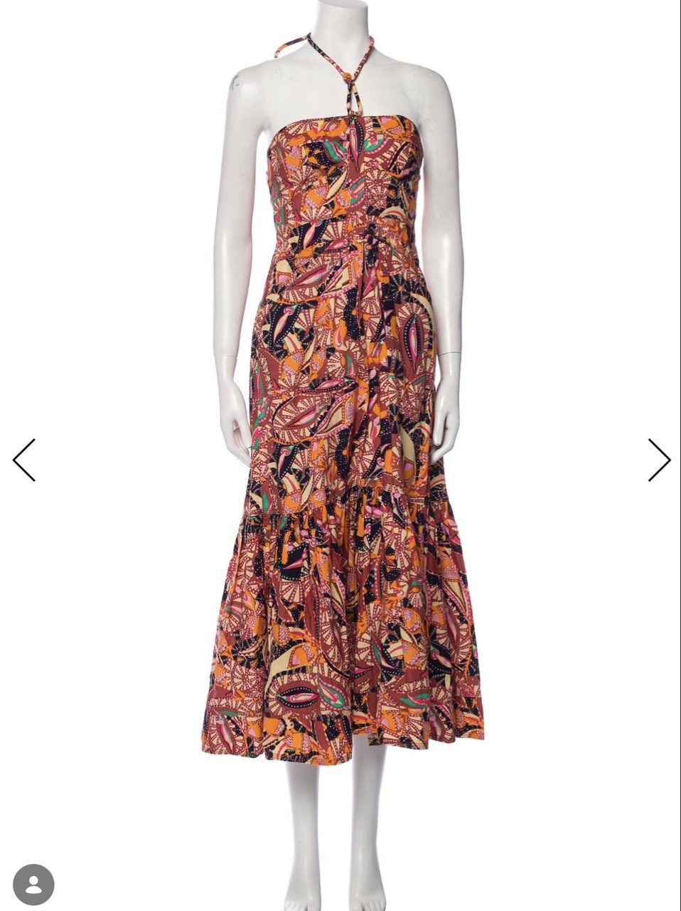 Halter Neck Printed Maxi Dress