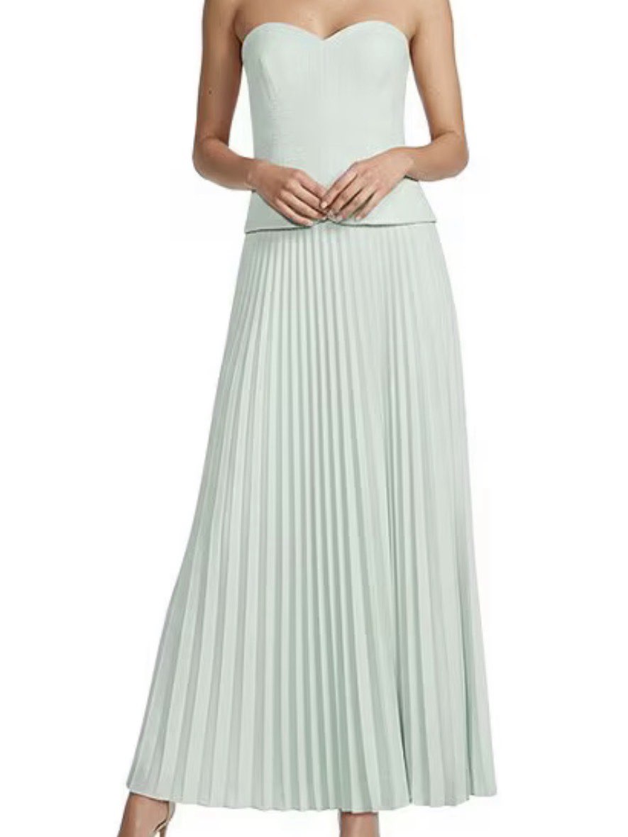 Mint Green Pleated Maxi Dress