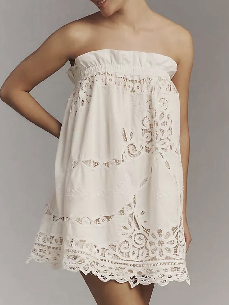 Anthropologie Strapless Mini Dress