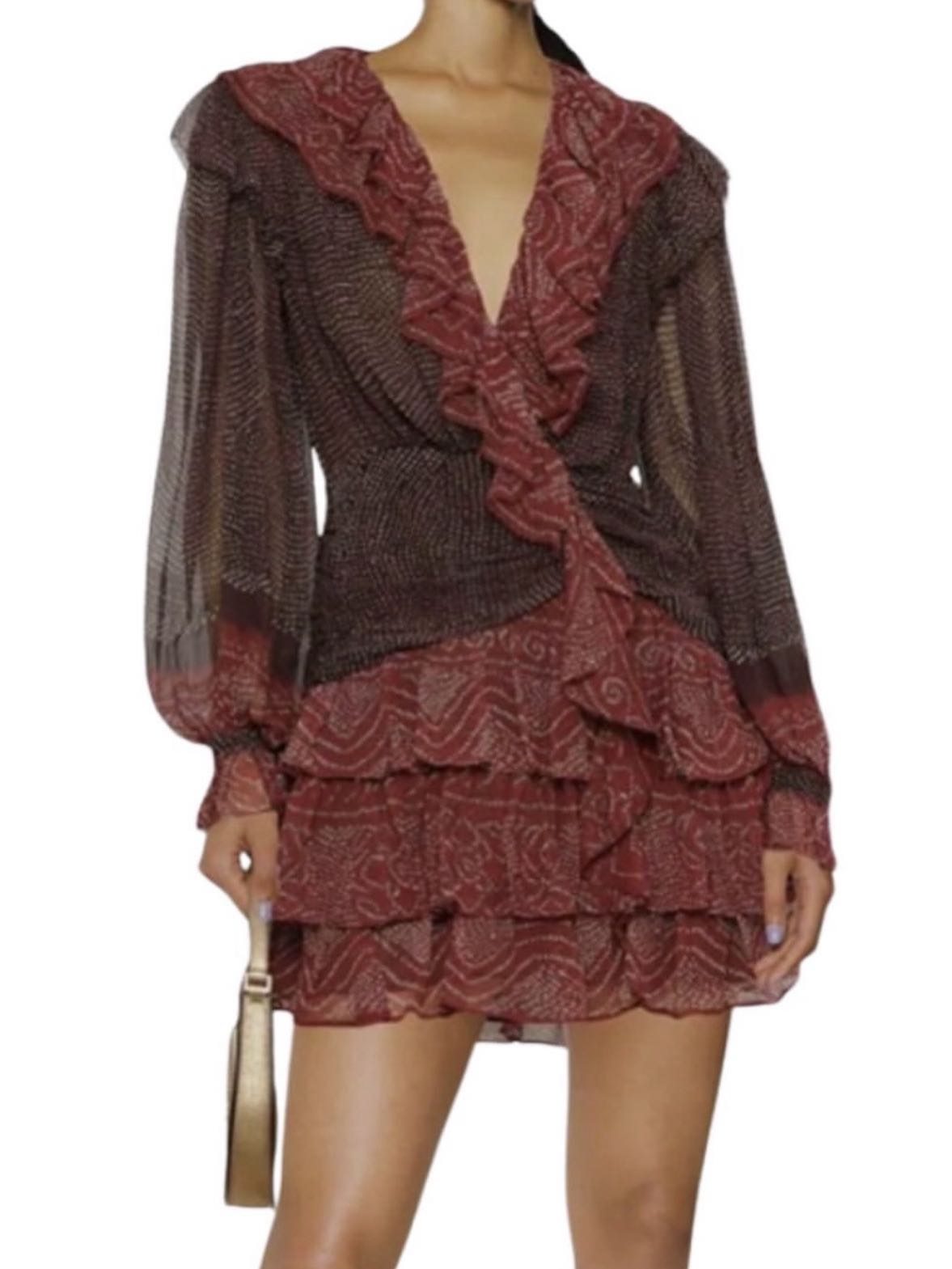 Ulla Johnson Red & Black Mini Dress