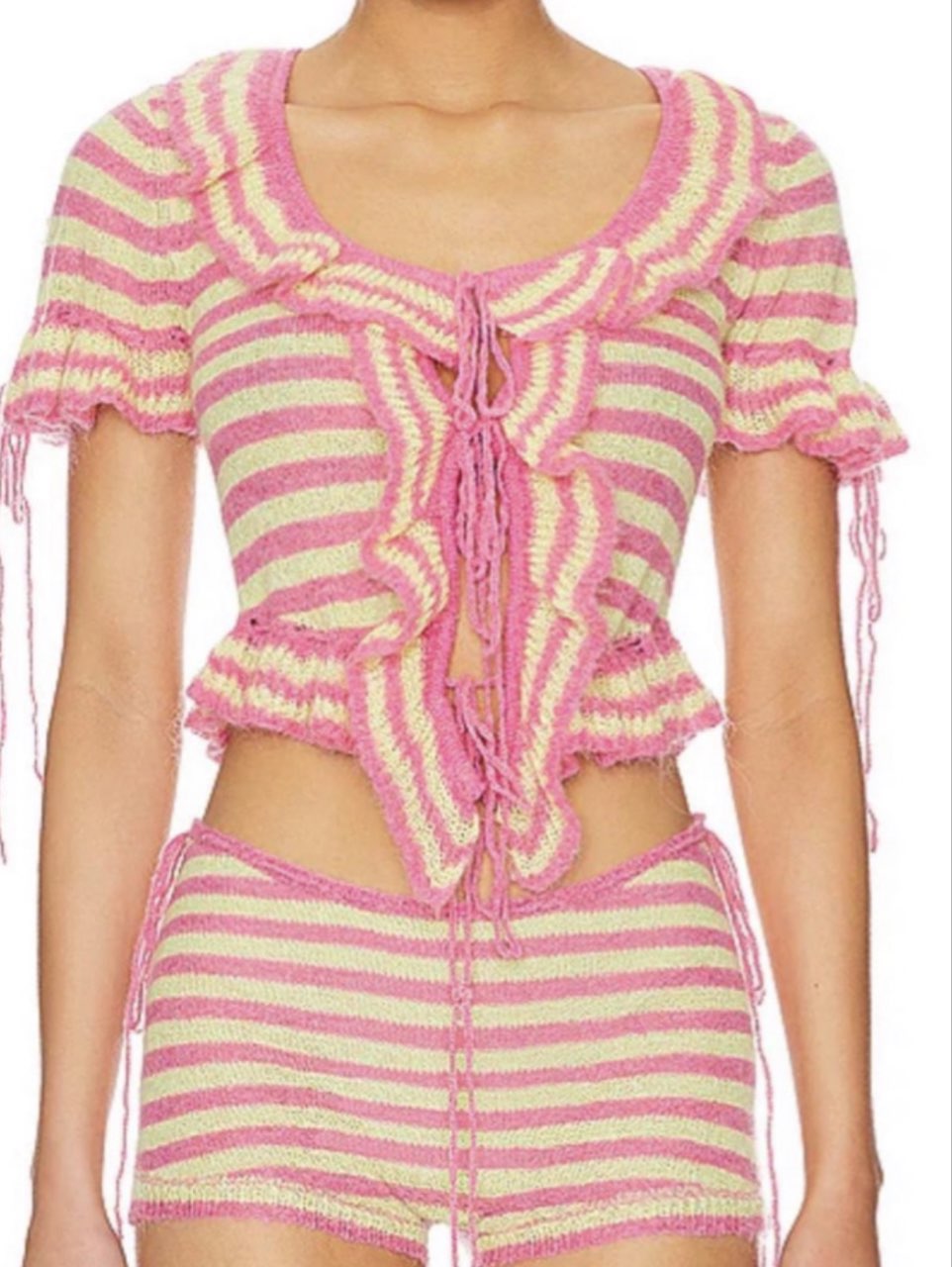 Striped Knit Crop Top