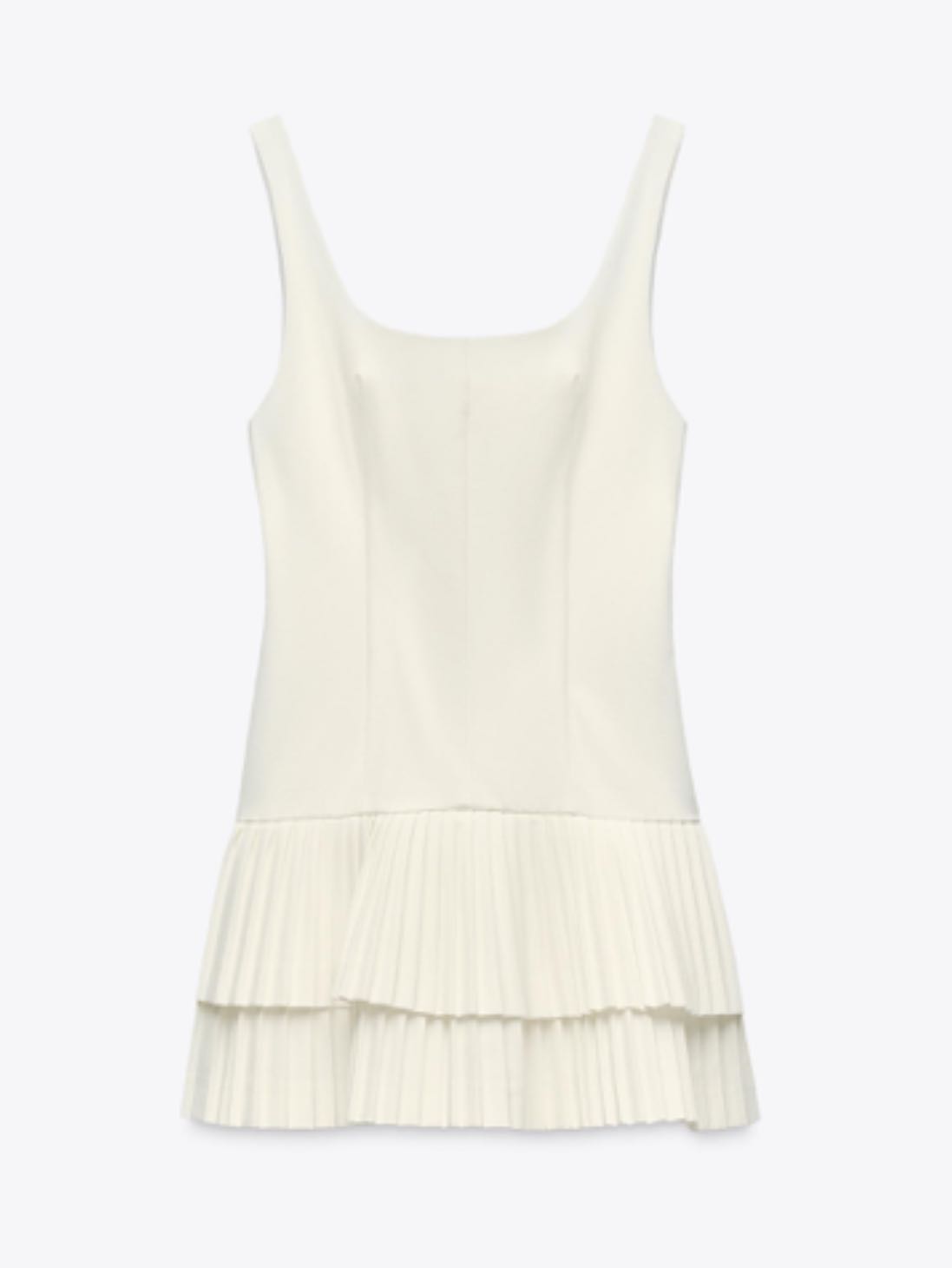 Oyster white mini dress