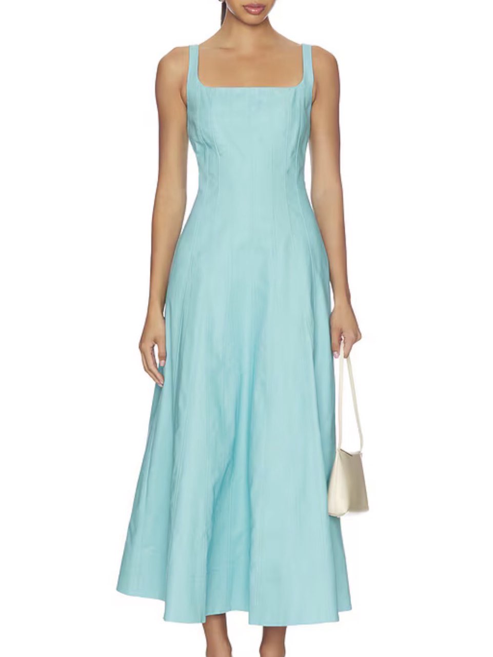 Fernanda Square-Neck midi dress