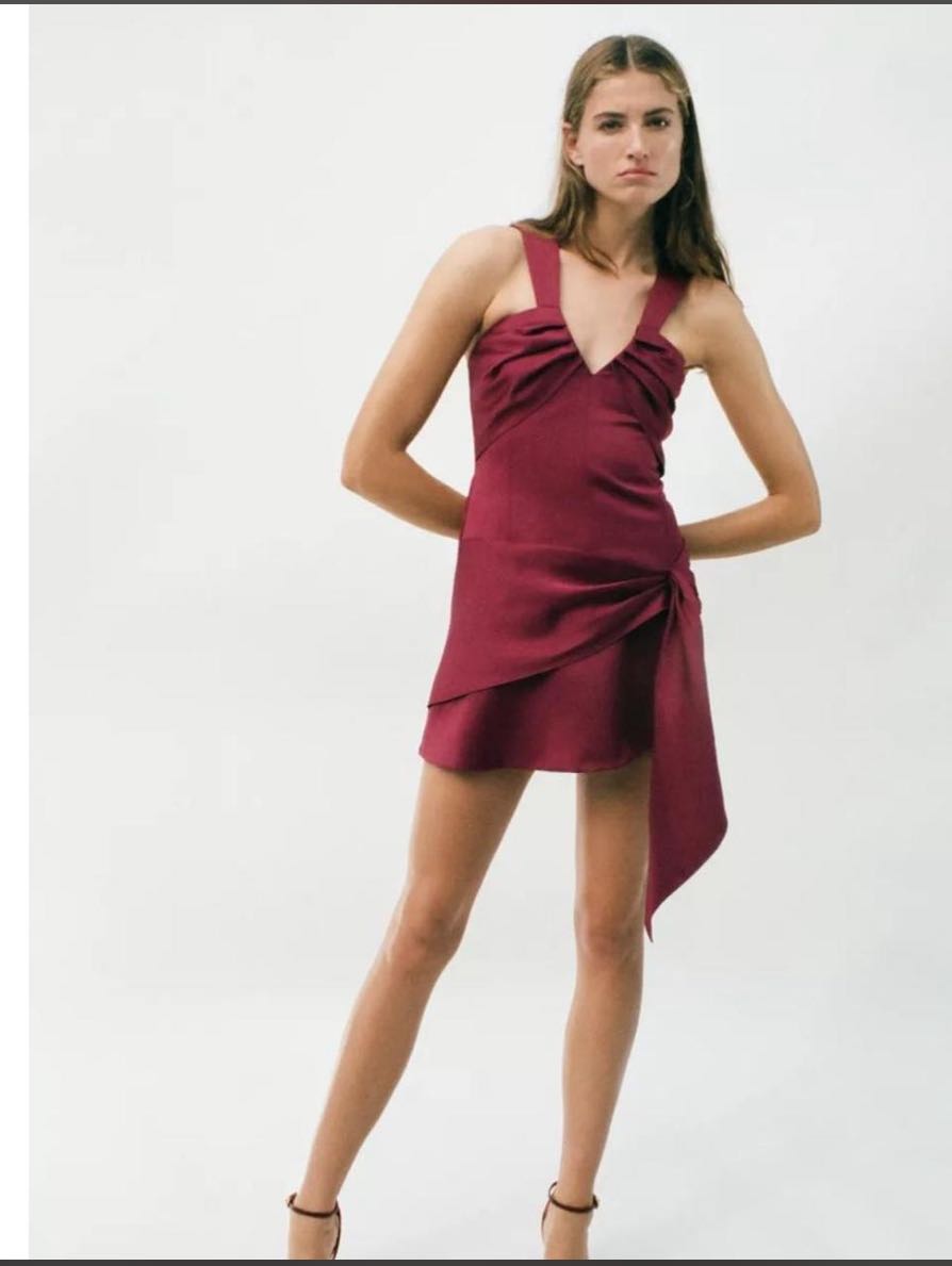 Zara mini burgundy dress