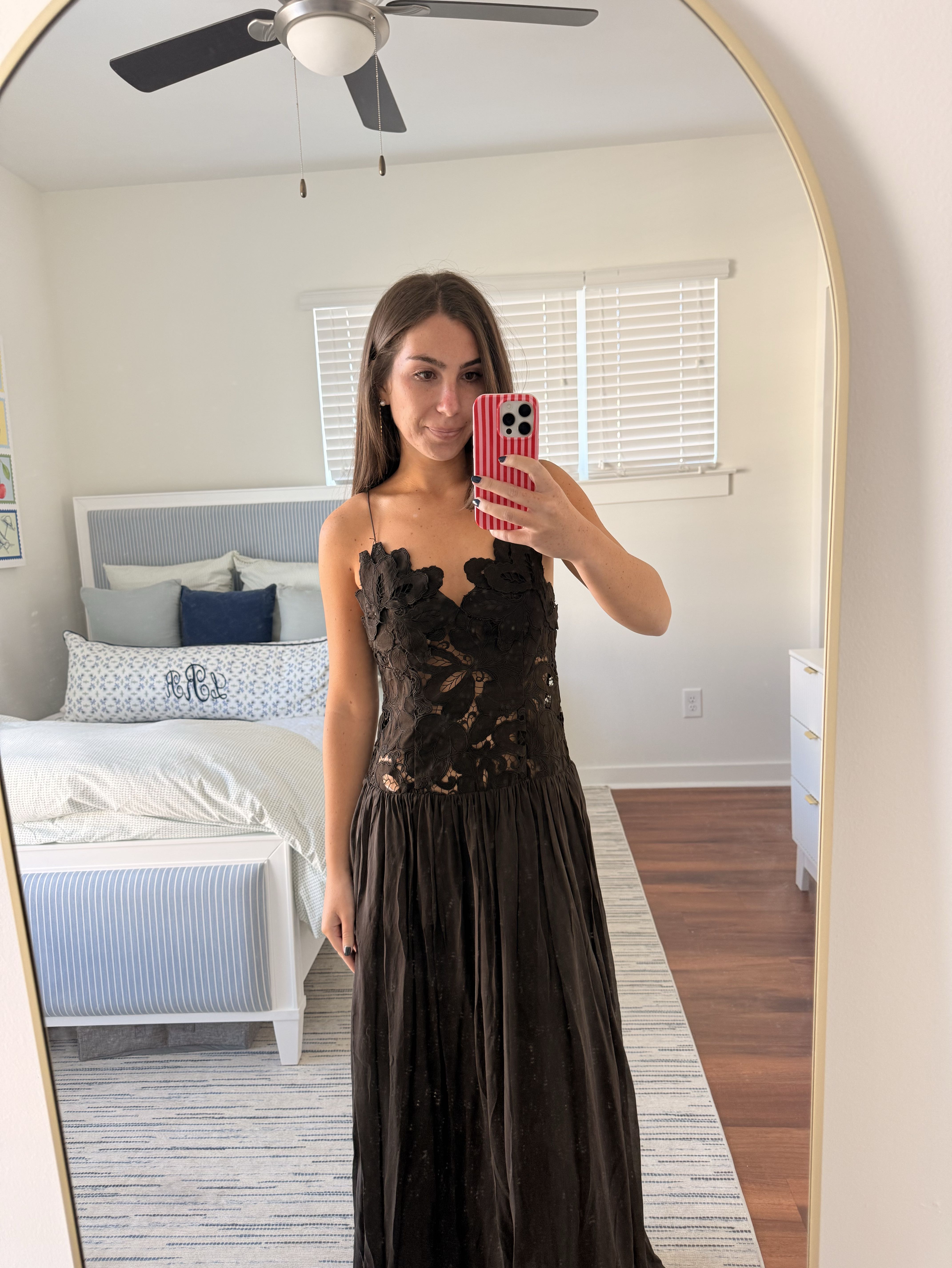 Floral cutout maxi dress