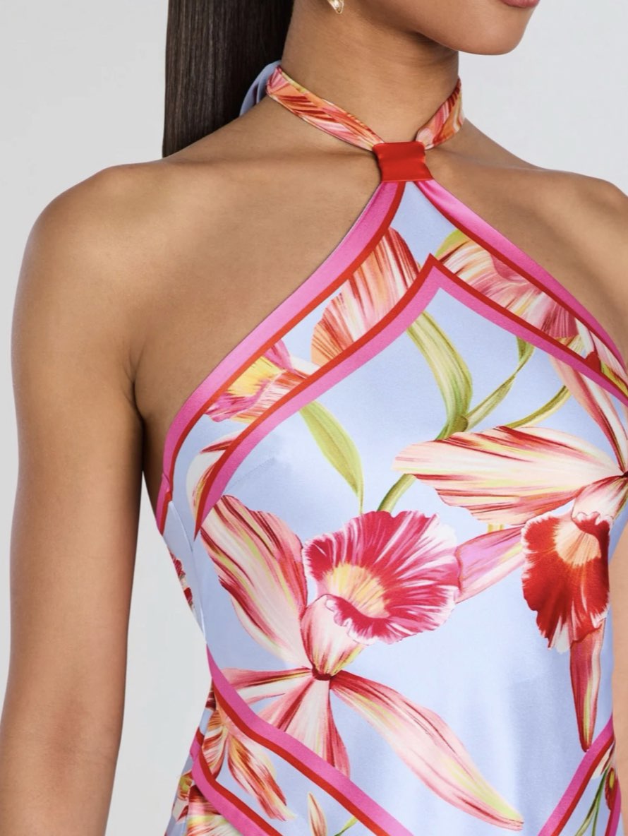 Floral Halter Mini Dress