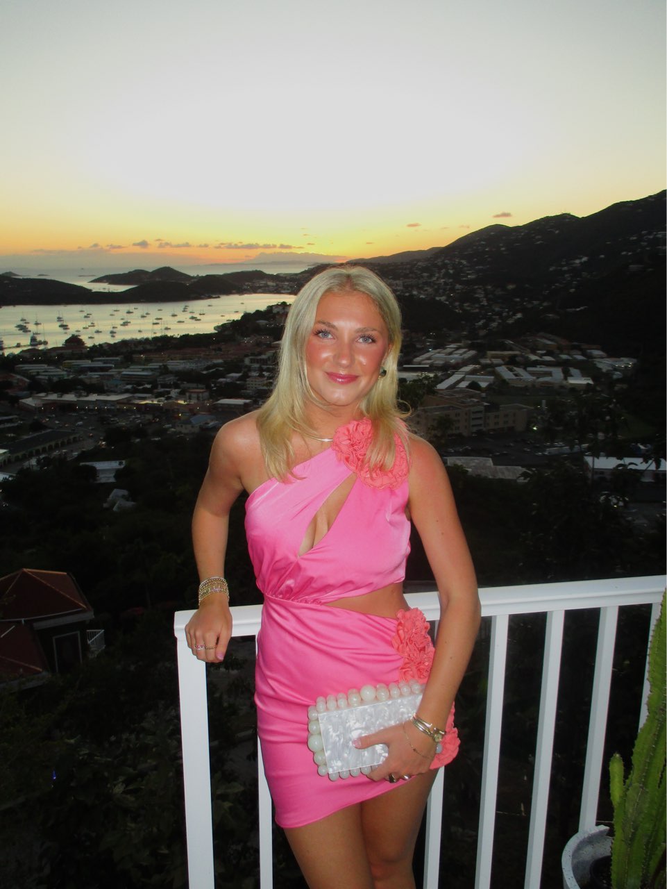 Lovers & Friends Pink Flower Mini Dress