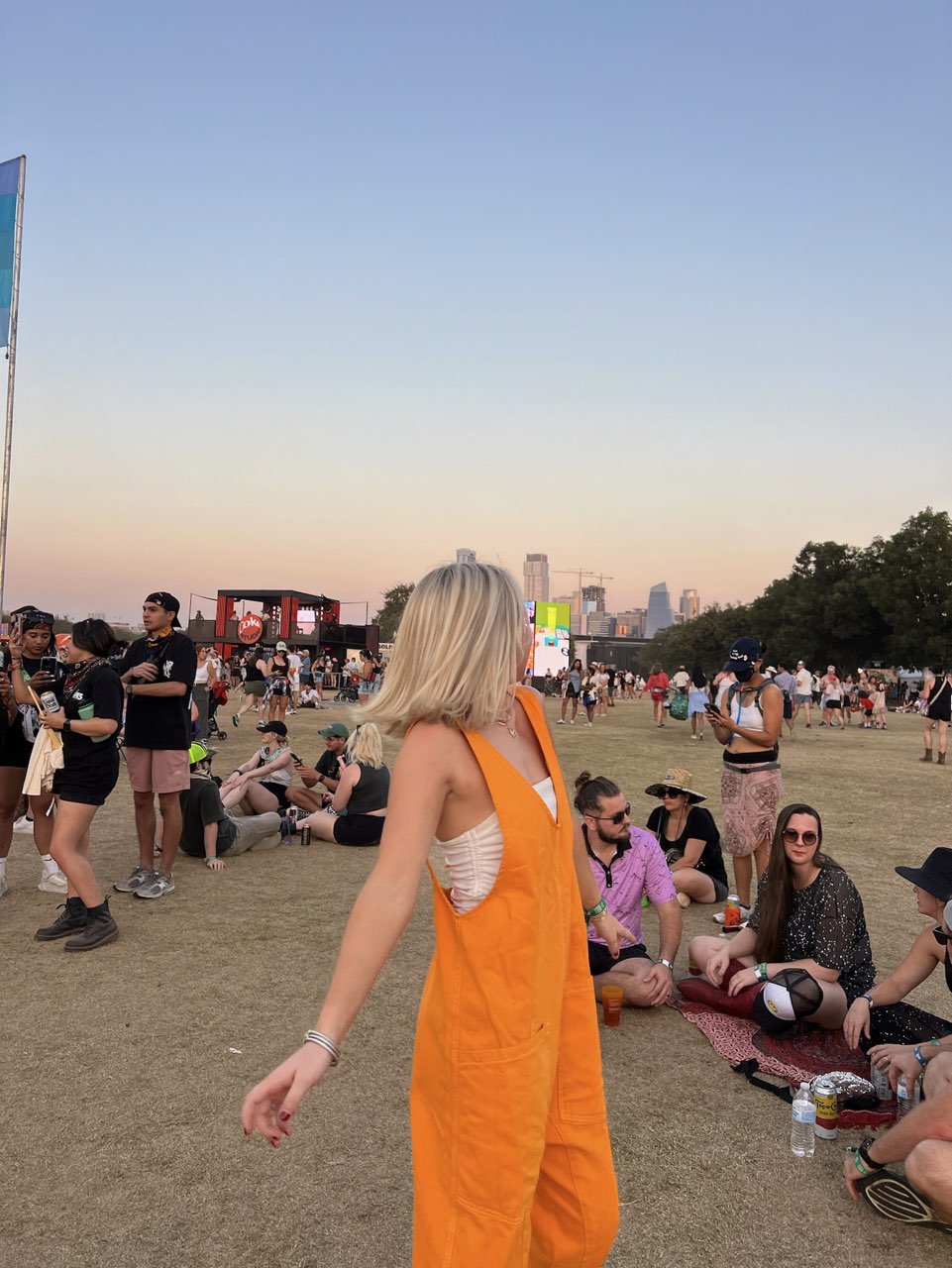 Orange overalls!