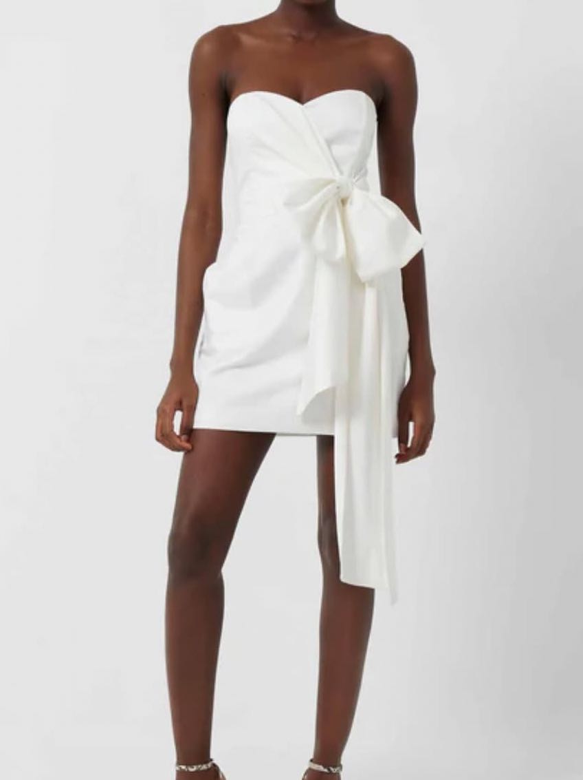 White linen dress