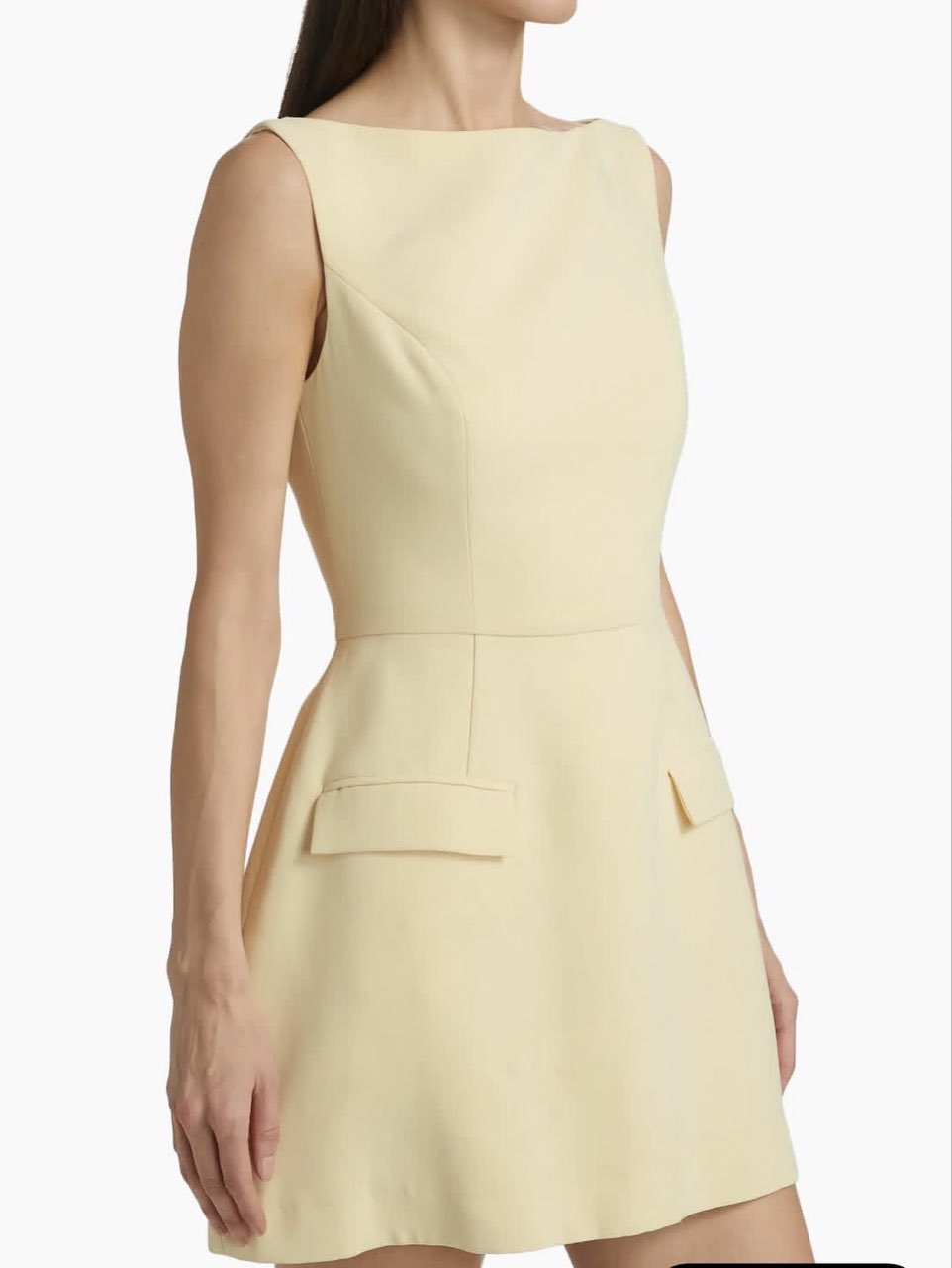 Pale Yellow Sleeveless Mini Dress