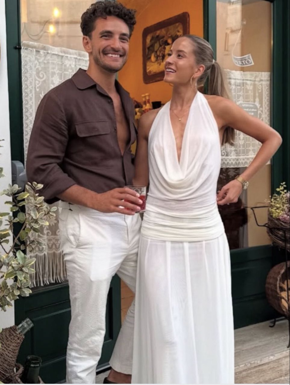 White Halter Maxi Dress