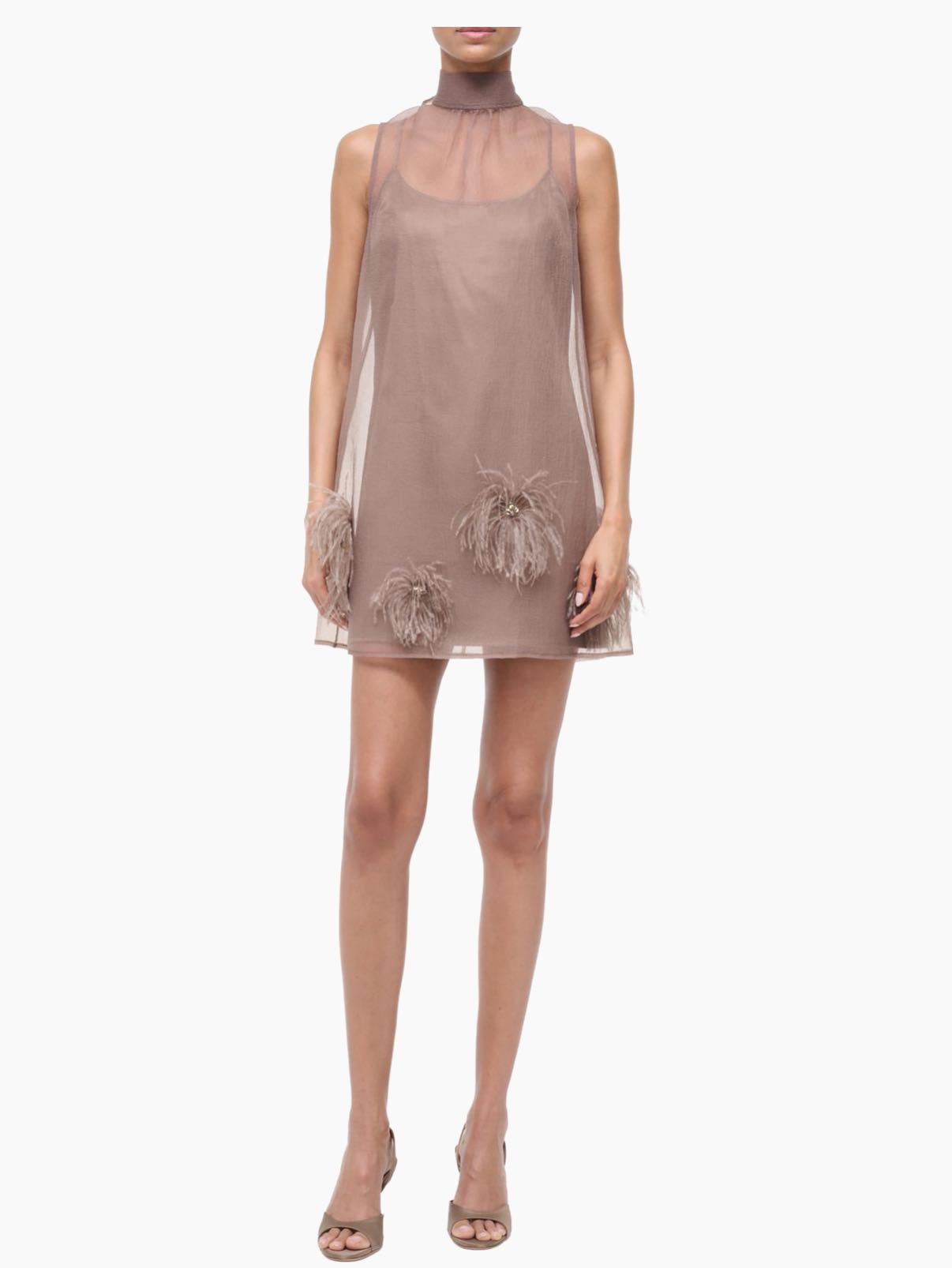 Staud Albee Mini Dress Truffle