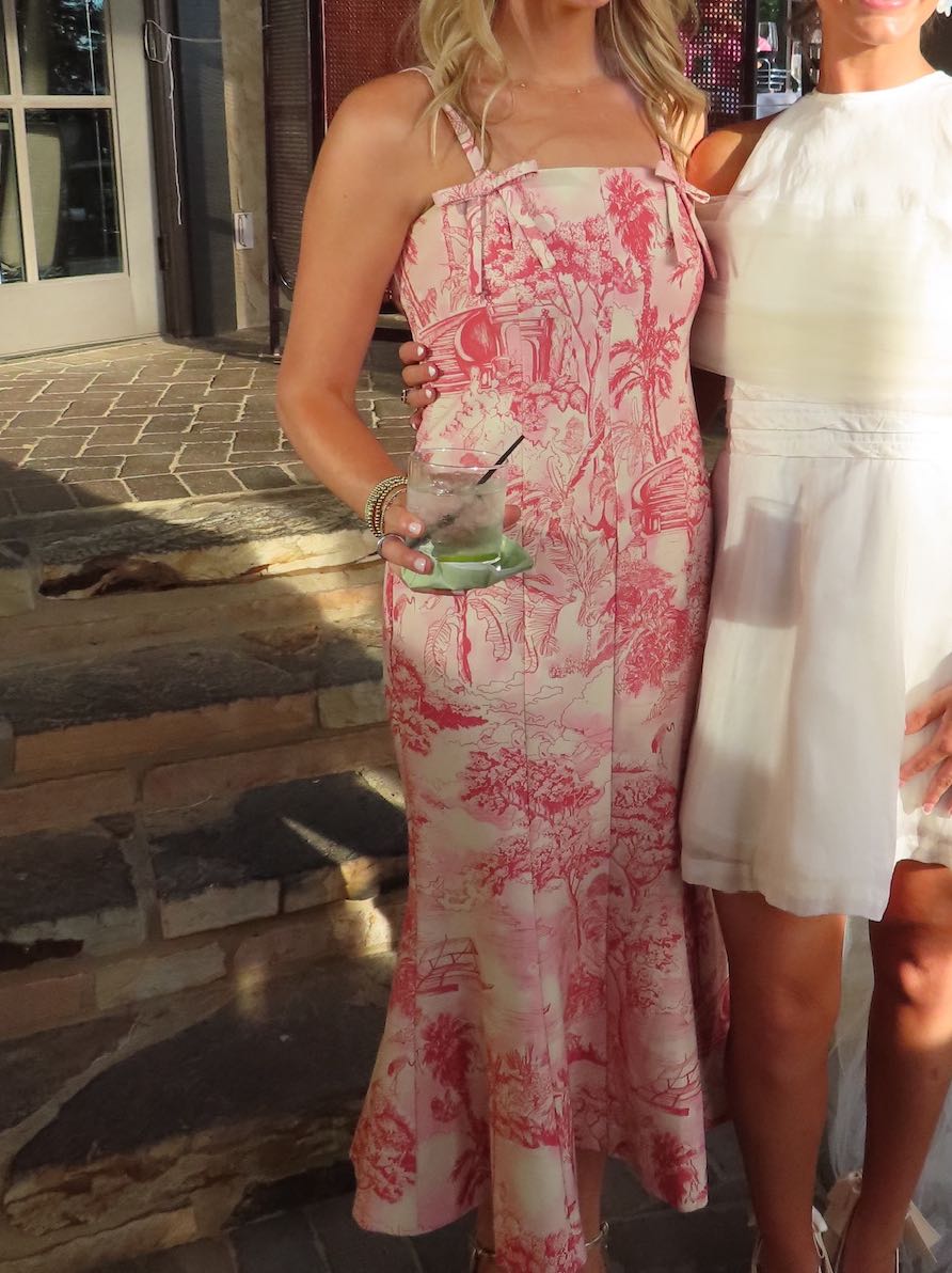Pink Print Midi Dress
