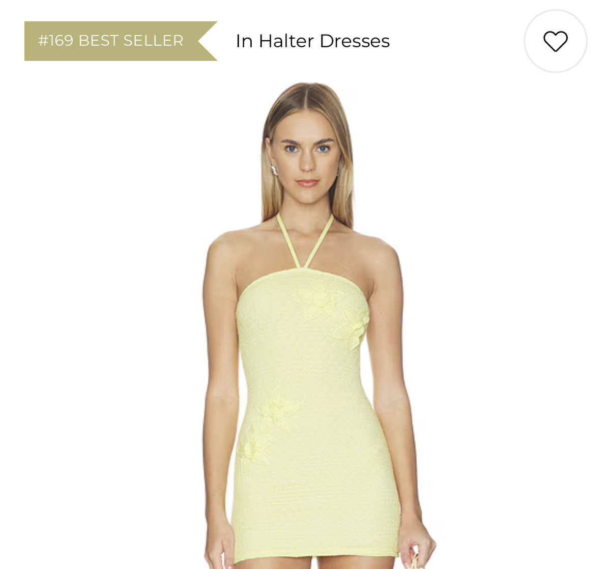 Tiger mist Cute yellow mini dress