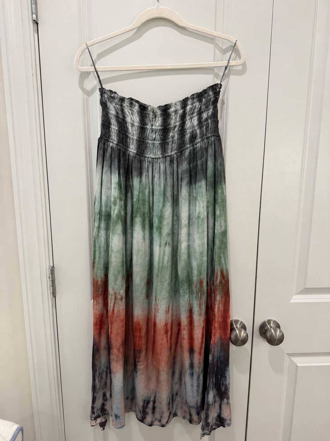 Maria Cher Multi-color Tie-Dye Smocked Maxi SKIRT OR Midi DRESS