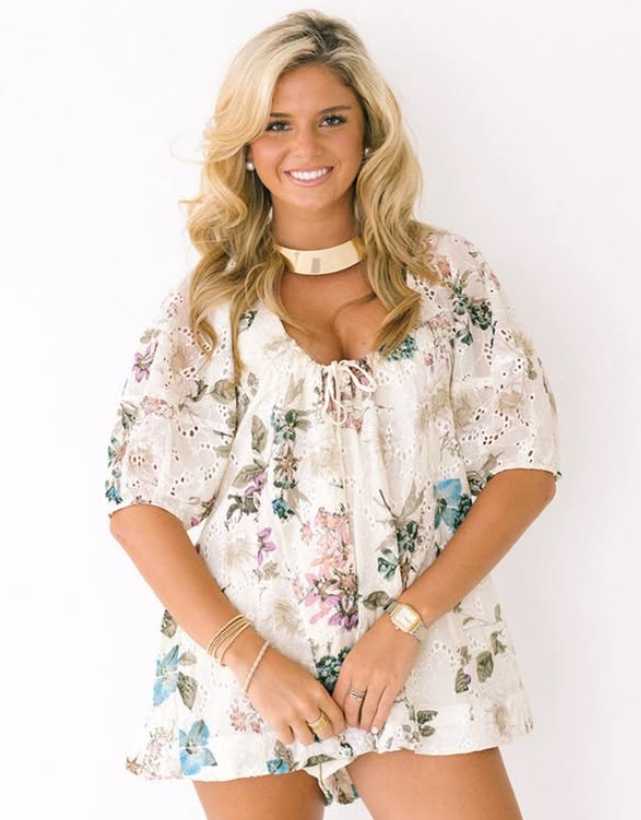 Floral Eyelet Romper