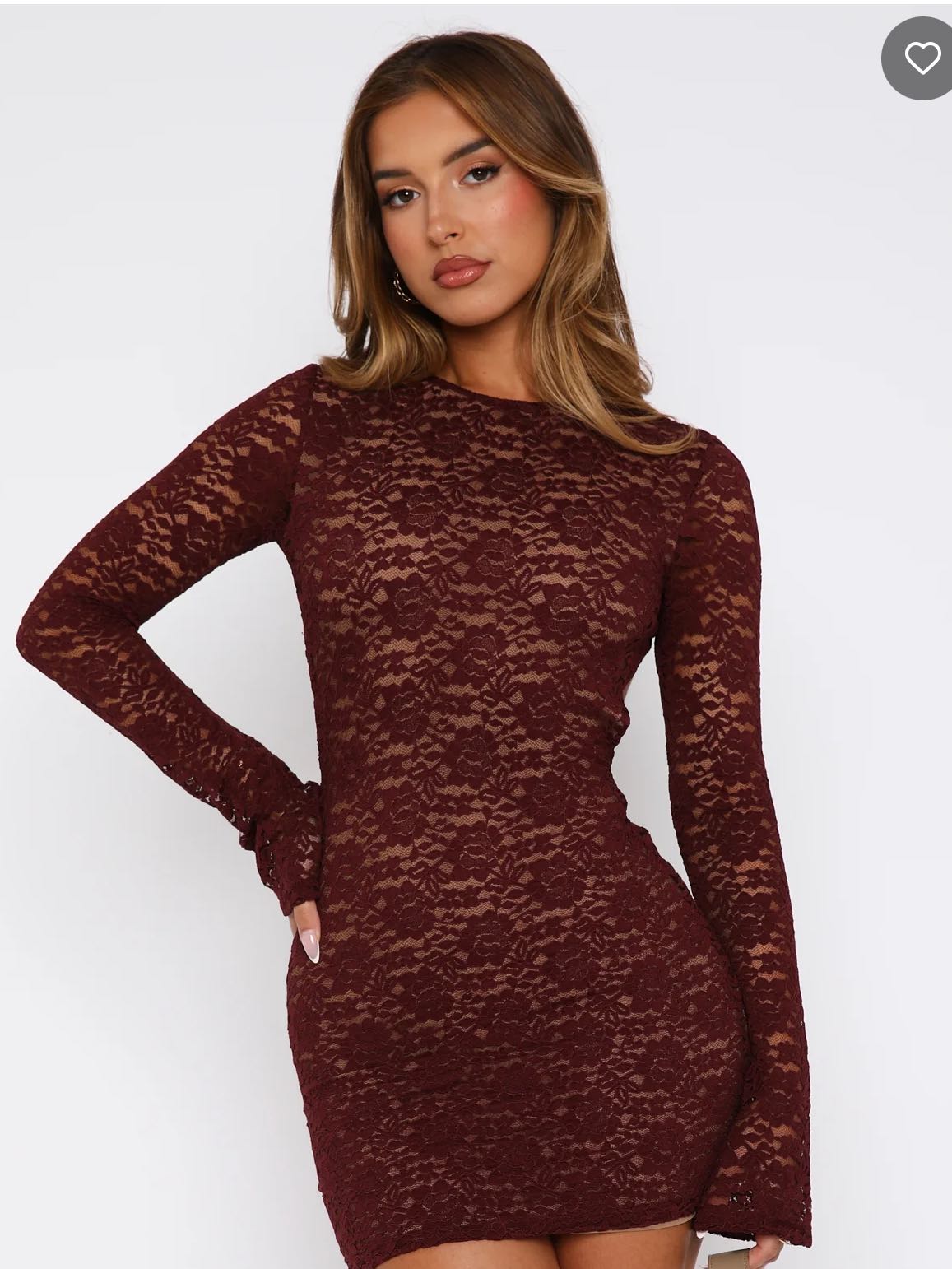 Burgundy mini dress