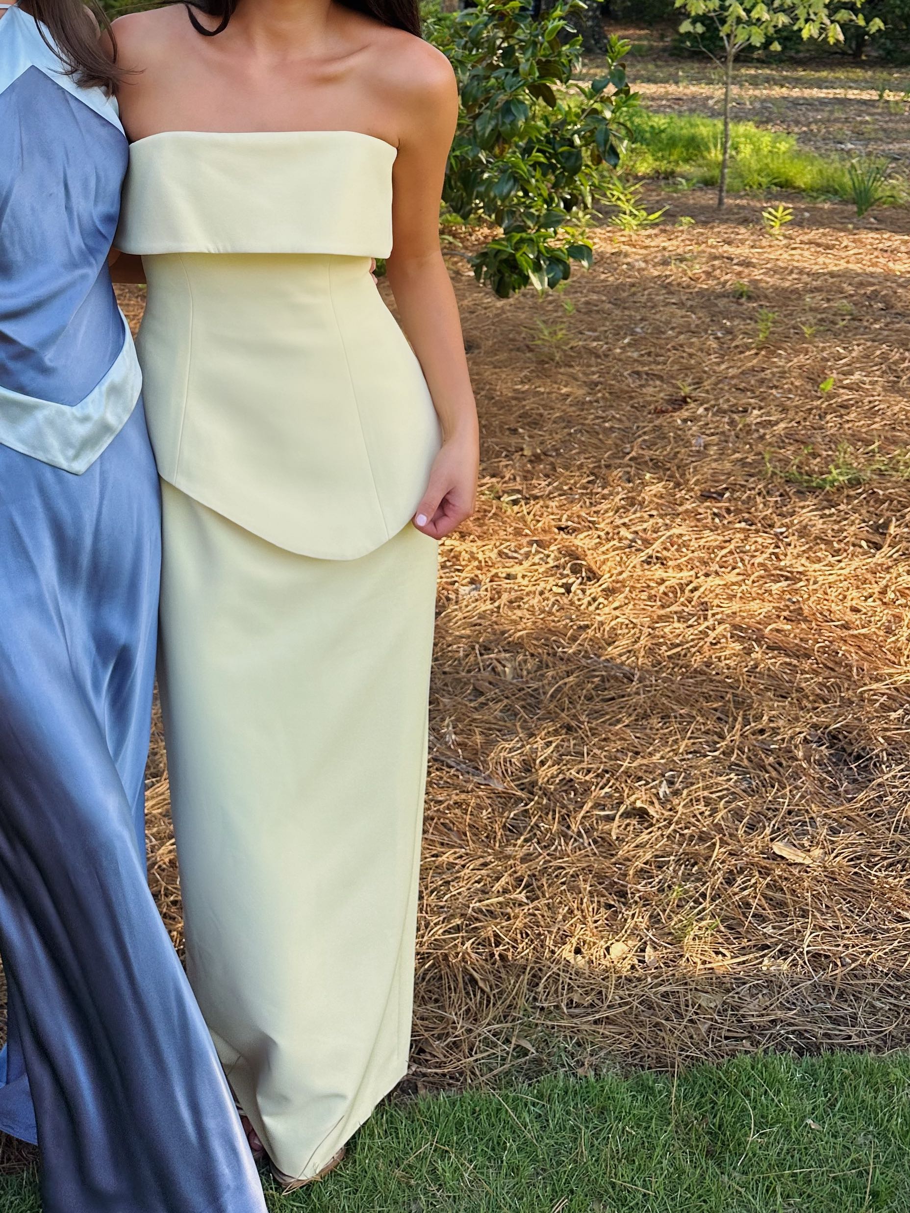 yellow formal gown