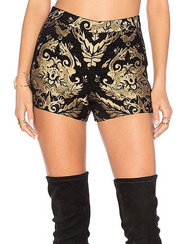 Alice + Olivia Marisa Black Zip Shorts