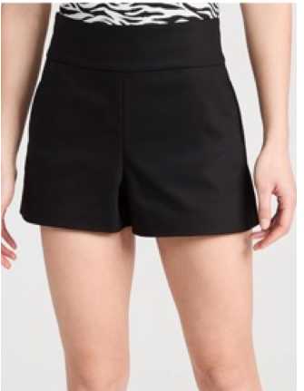 Black High-Waisted Tailored Shorts