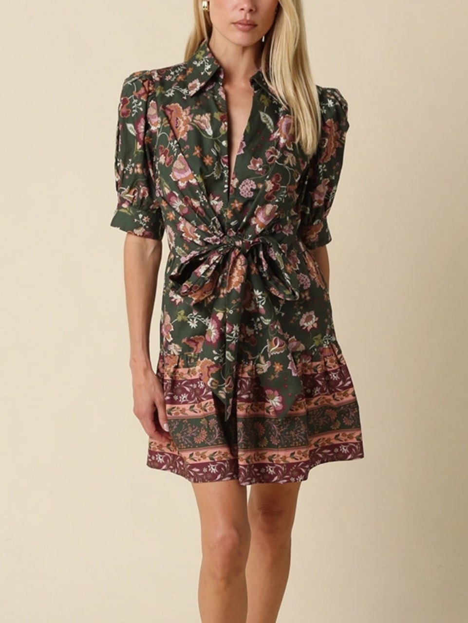 Dana Floral Wrap Mini Dress