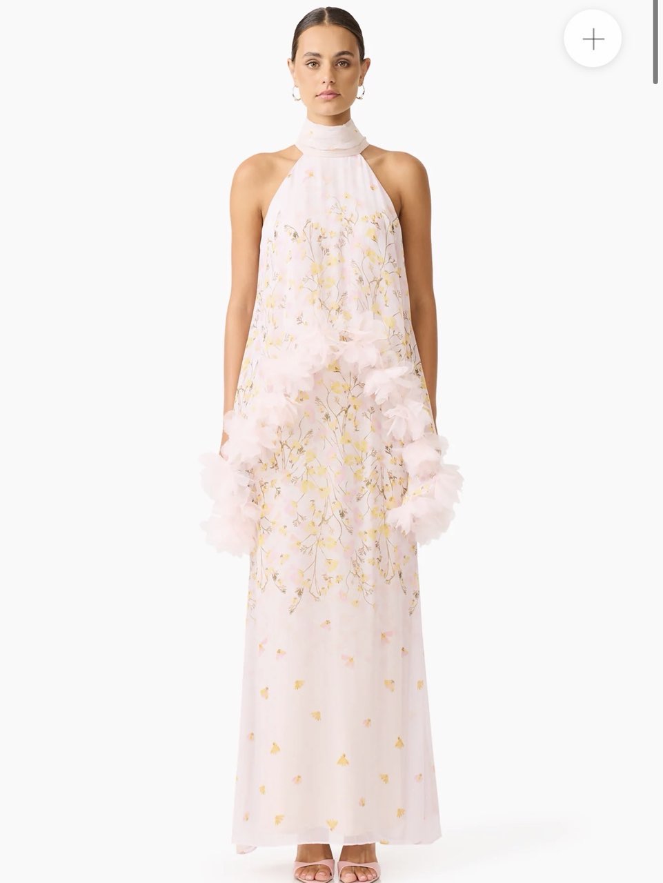 Tulsia Floral Cape Maxi Dress in Pink